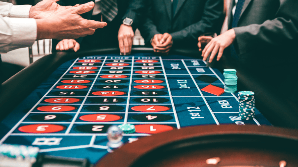 image of a roulette table