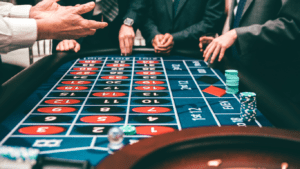 image of a roulette table
