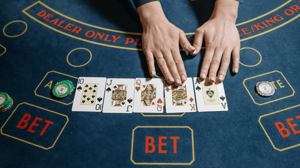 image of a blackjack table