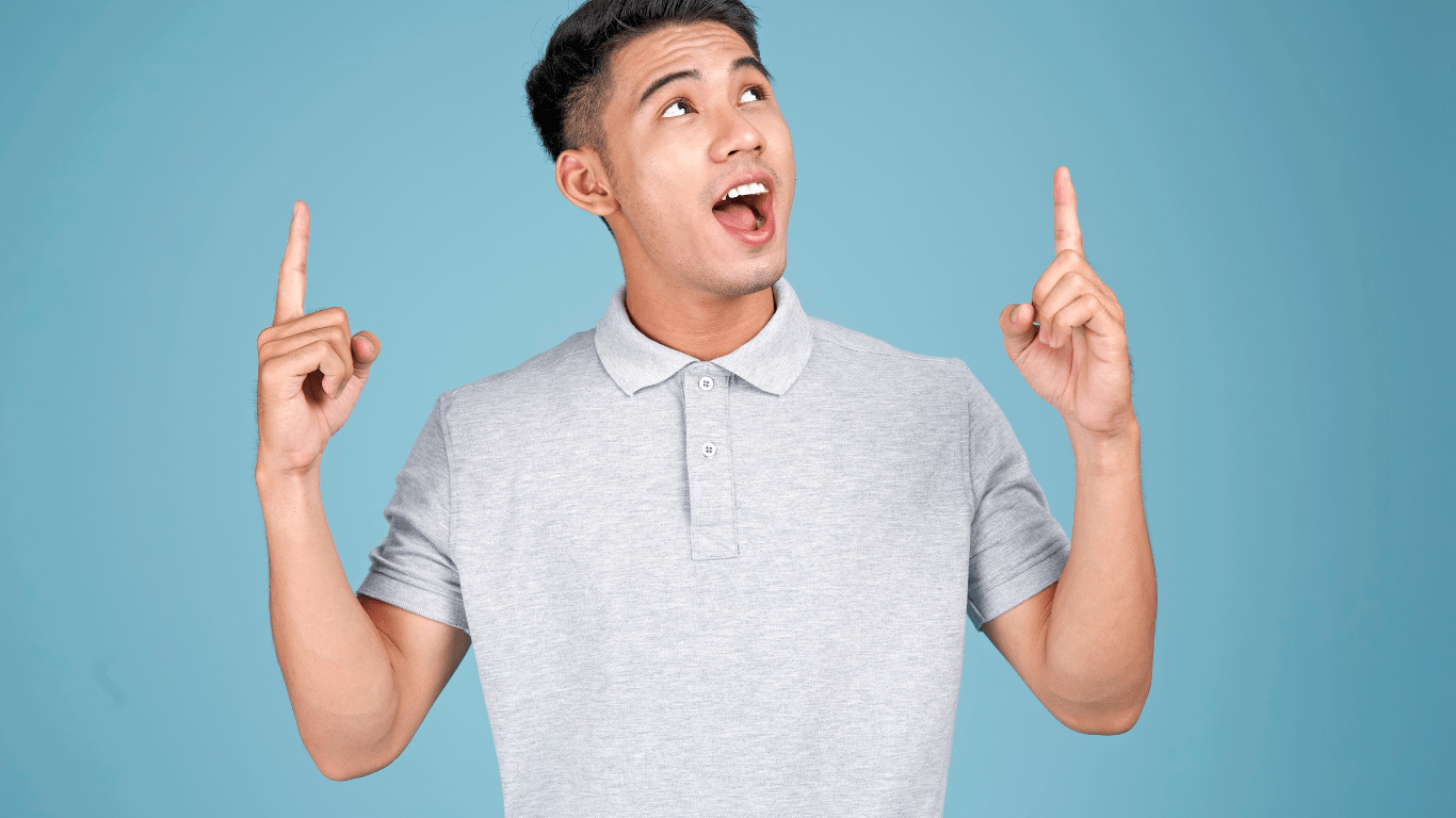 image of a person pointing