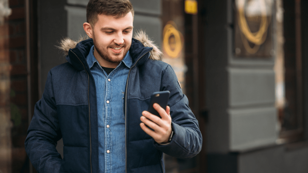 a person holding a smart phone