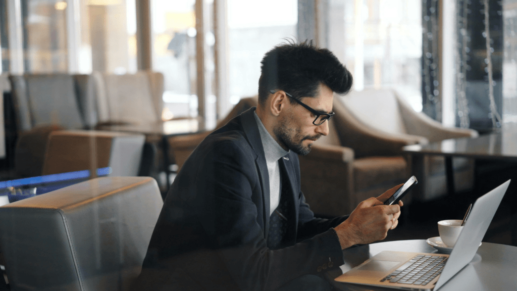 a person using a cellphone