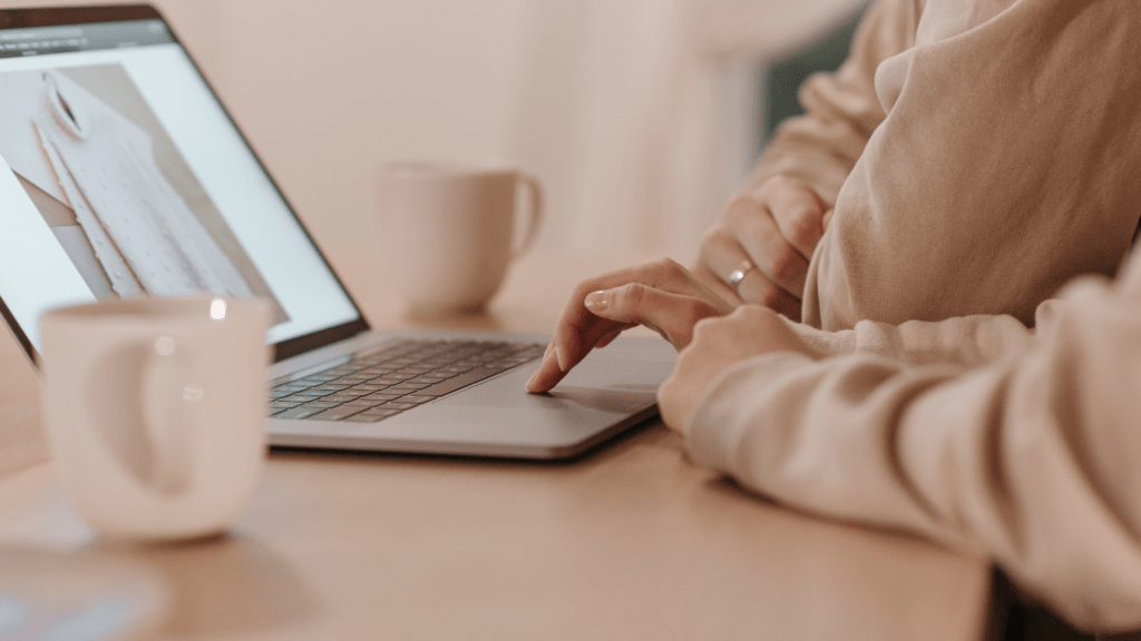 a person using a laptop