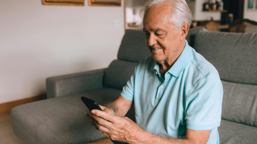a person using a smartphone