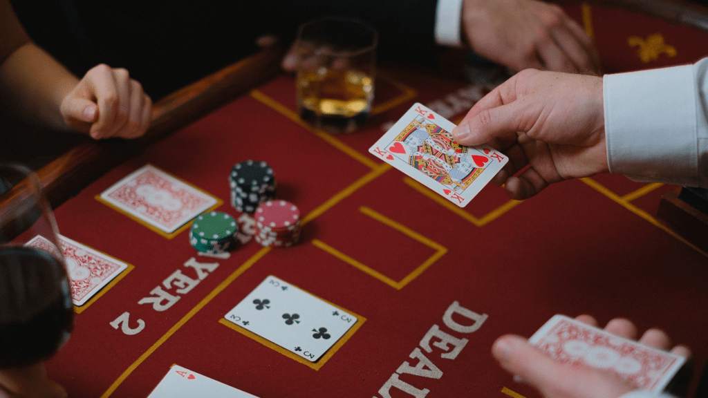 image of a casino dealer